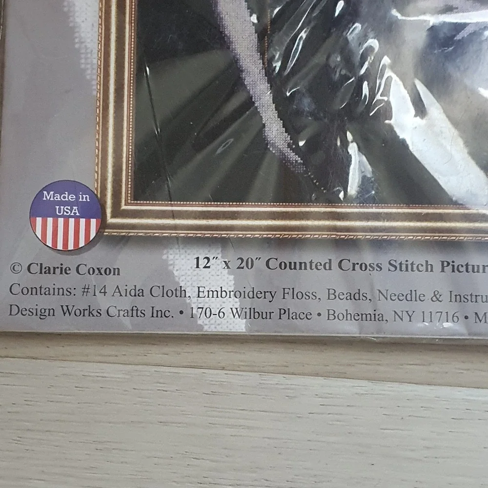 Design Works Lady in Black Counted Cross Stitch Kit 2783 Claire Coxon Beads Aida
